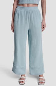 DKNY Jeans Cotton Gauze Pull-On Pants