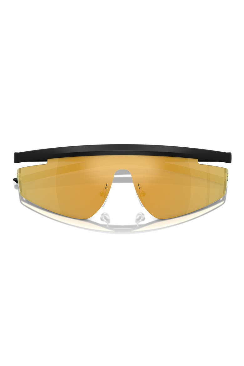 140mm Irregular Shield Sunglasses, Alternate, color, MATTE BLACK
