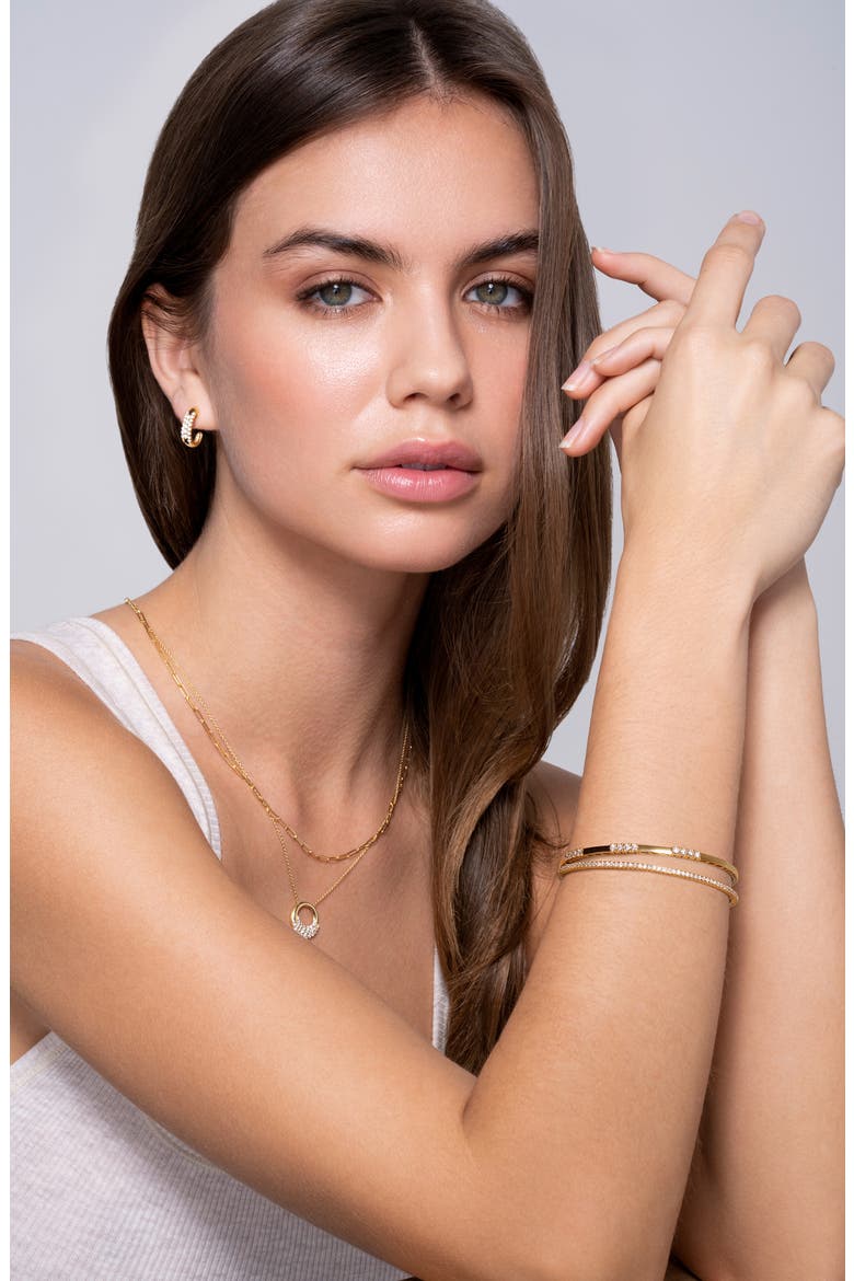 Rita Diamond Half Hoop Earrings (Nordstrom Exclusive), Alternate, color, 18K YELLOW GOLD