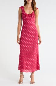 Favorite Daughter The Blossom Ruffle Dot Sleeveless Maxi Dress