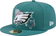 New Era Men's New Era Midnight Green Philadelphia Eagles State Stitch 59FIFTY Fitted Hat