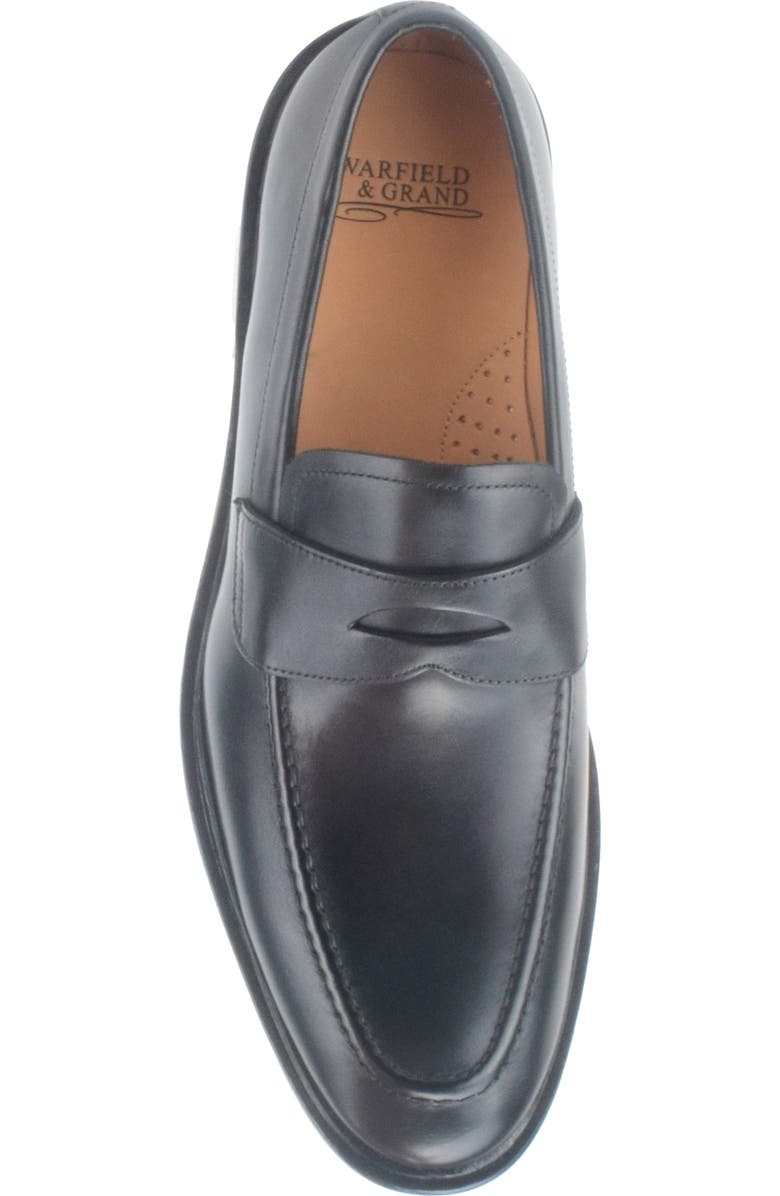 Warfield & Grand Savoy Apron Toe Penny Loafer, Alternate, color, Black