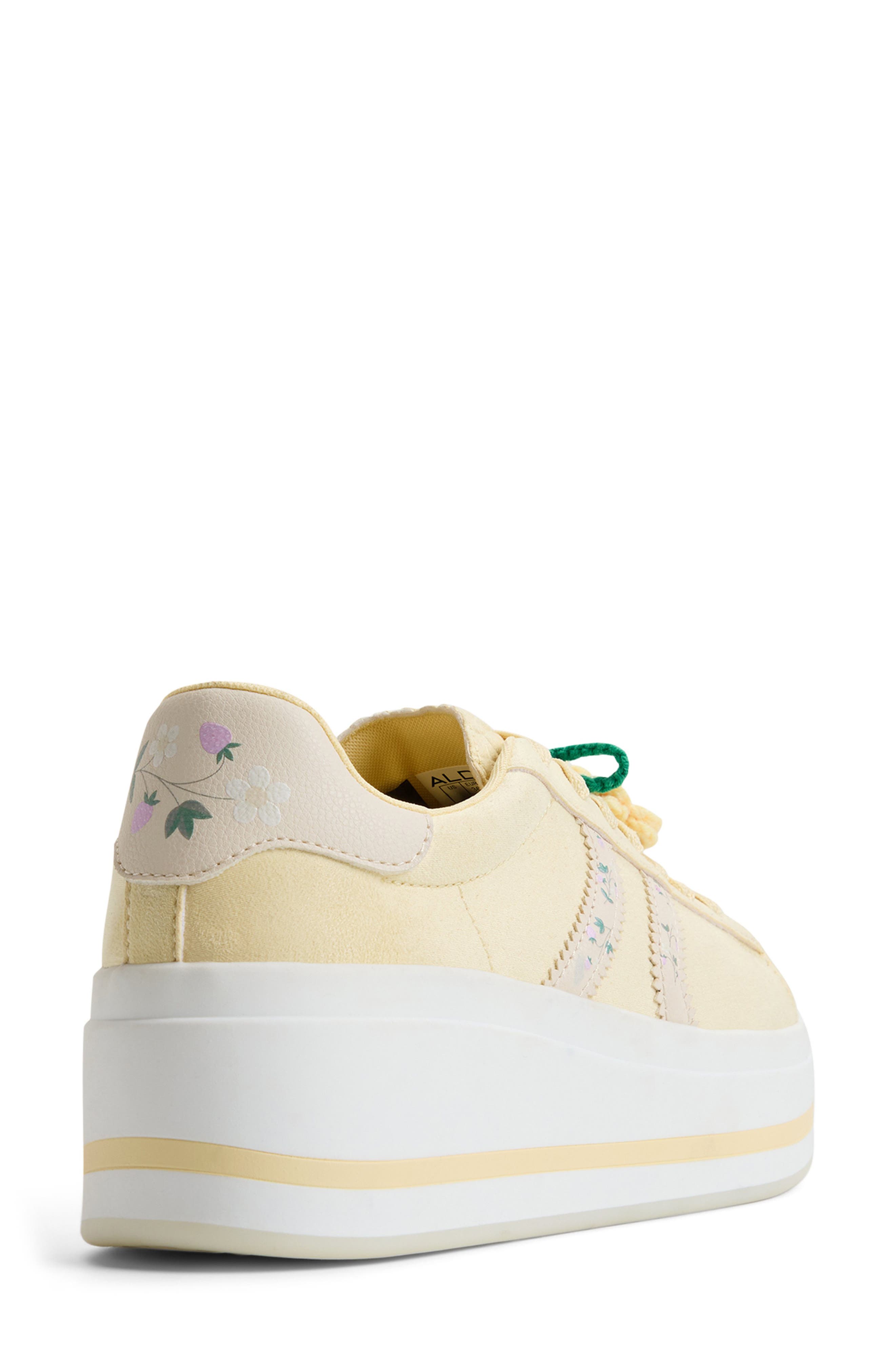 ALDO Paotlan Platform Wedge Sneaker, Alternate, color, Light Yellow