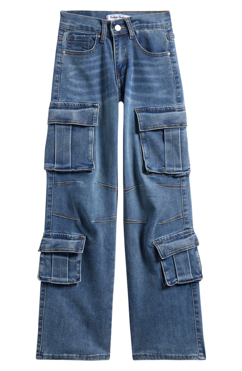 Vintage Havana Kids' Cargo Jeans, Main, color, Medium