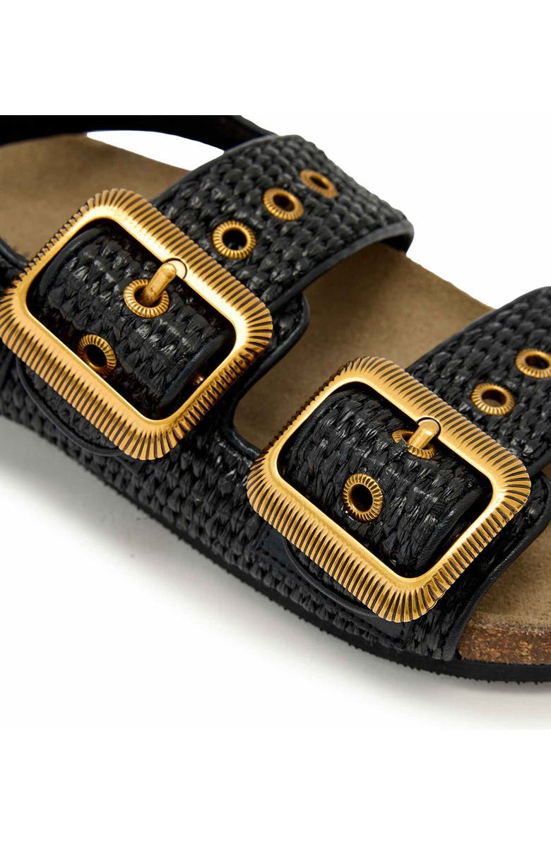 AllSaints Staffa Woven Slingback Sandal, Alternate, color, Black/ Black