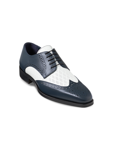 Leather Wing Tip Derby Shoes