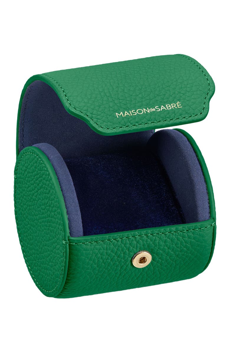 MAISON de SABRÉ Leather Watch Roll, Alternate, color, Emerald Green