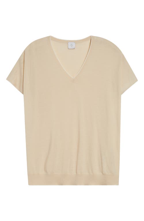 Eleventy Merino Wool V-neck Sweater In Neutral
