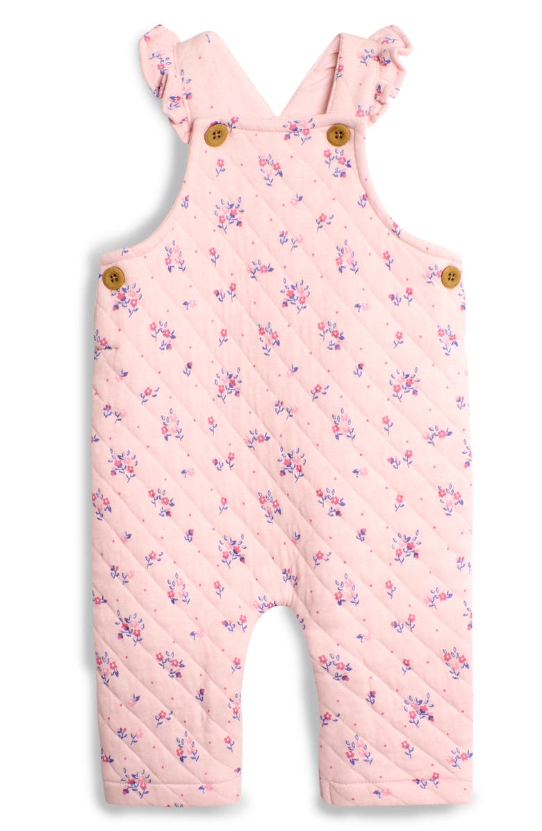 JOJO MAMAN BEBE Quilted Floral Cotton Overalls & Top Set, Alternate, color, 