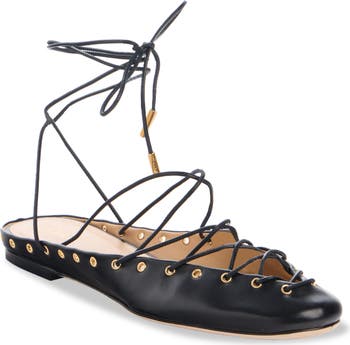 Chloé Ghillie Lace-Up Flat (Women) | Nordstrom