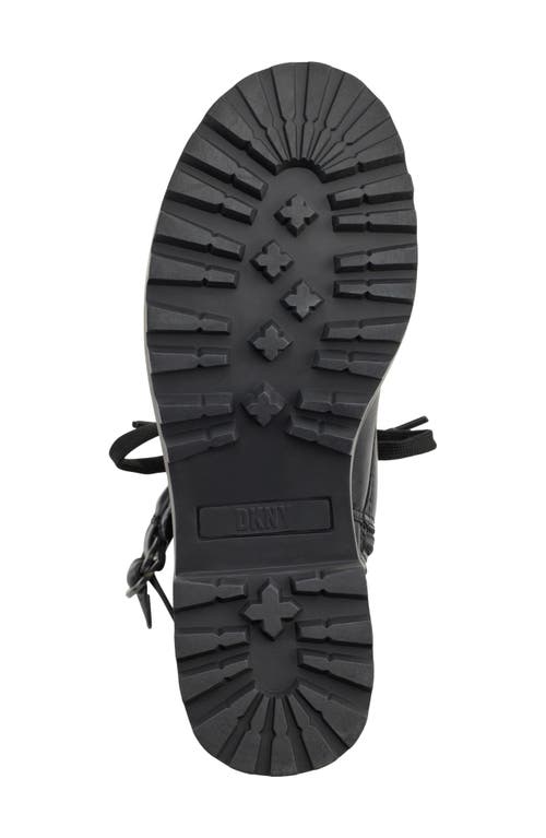 Dkny Basia Faux Fur Lined Combat Boot In Black