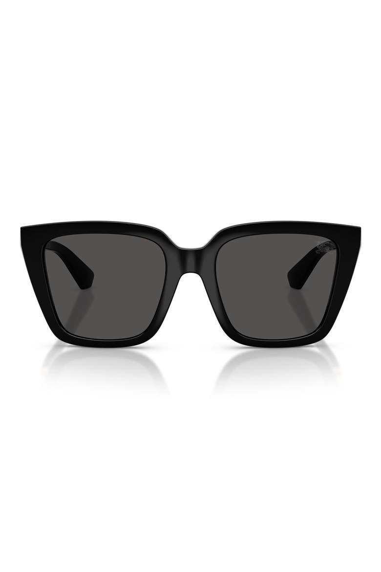 52mm Square Sunglasses, Main, color, BLACK / DARK GREY