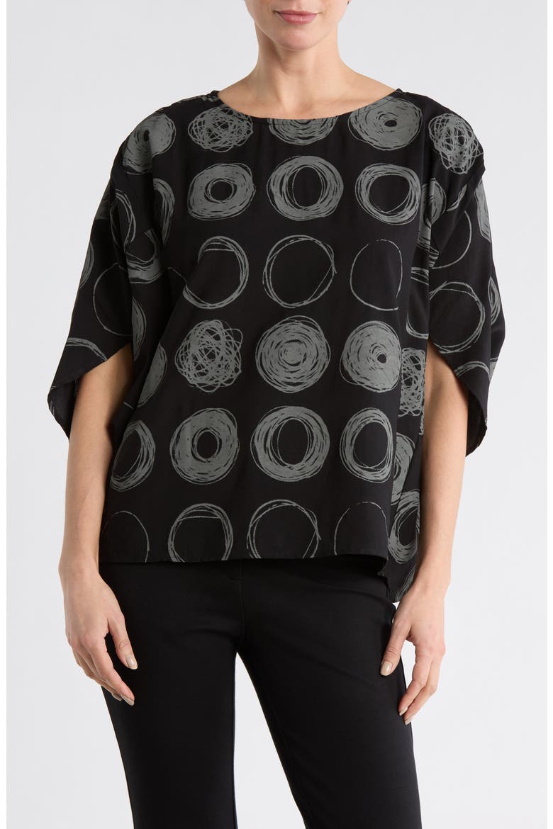 Scribble Dot Top, Main, color, BLACK