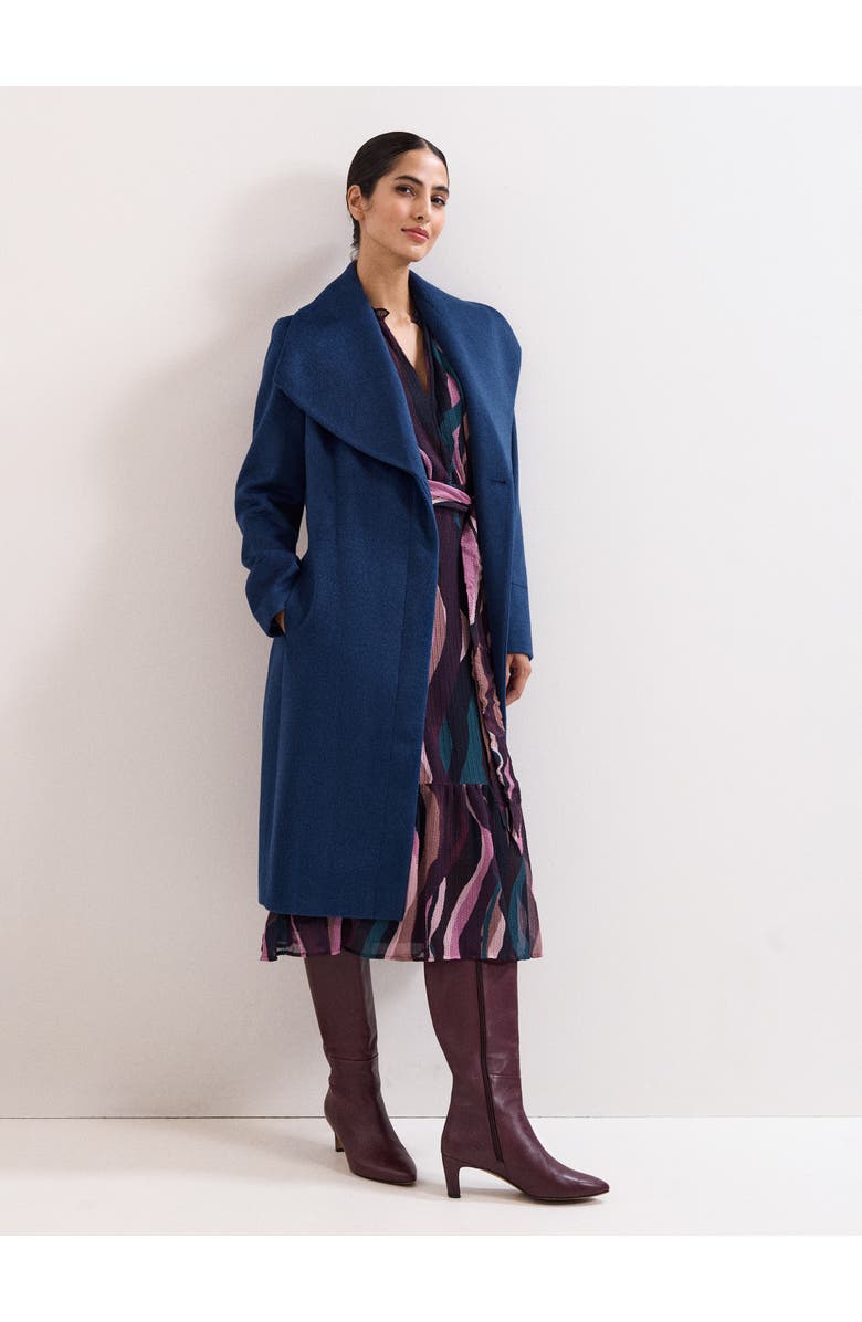 Phase Eight Nicci Belted Coat, Alternate, color, Blue
