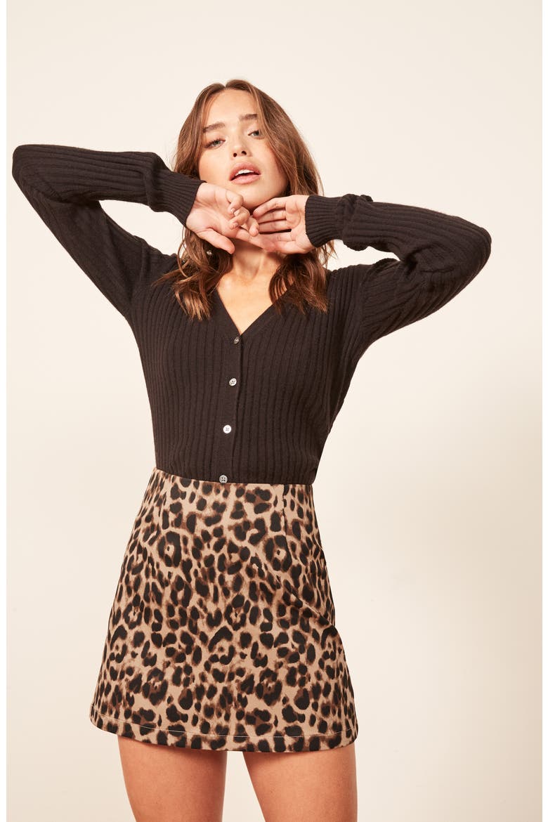 Jamie Miniskirt, Alternate, color, LEOPARD