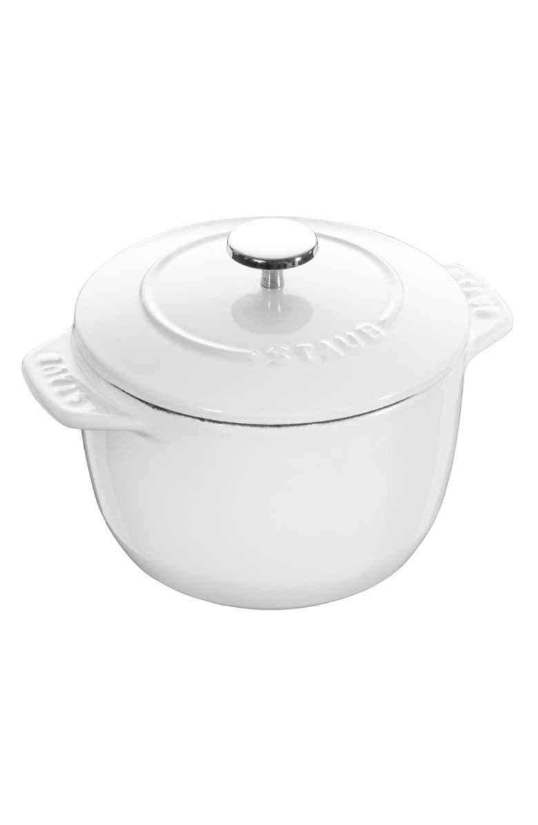 Staub 1.5-Quart Enameled Cast Iron Petite French/Dutch Oven, Main, color, White