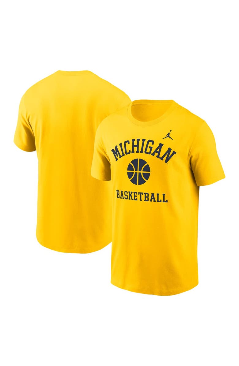 Jordan Brand Men's Jordan Brand Maize Michigan Wolverines Basketball Icon T-Shirt, Alternate, color, Maize