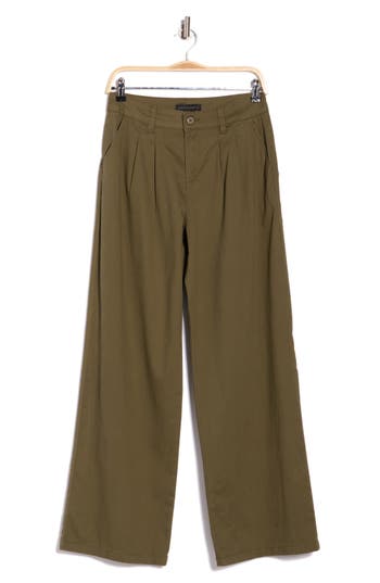Sanctuary Pleated Wide Leg Pants In Green