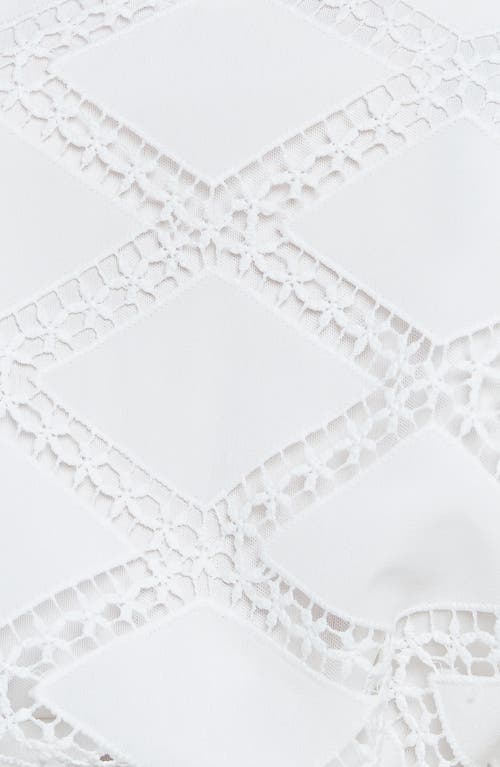 Flying Tomato Long Sleeve Mixed Media Top In White