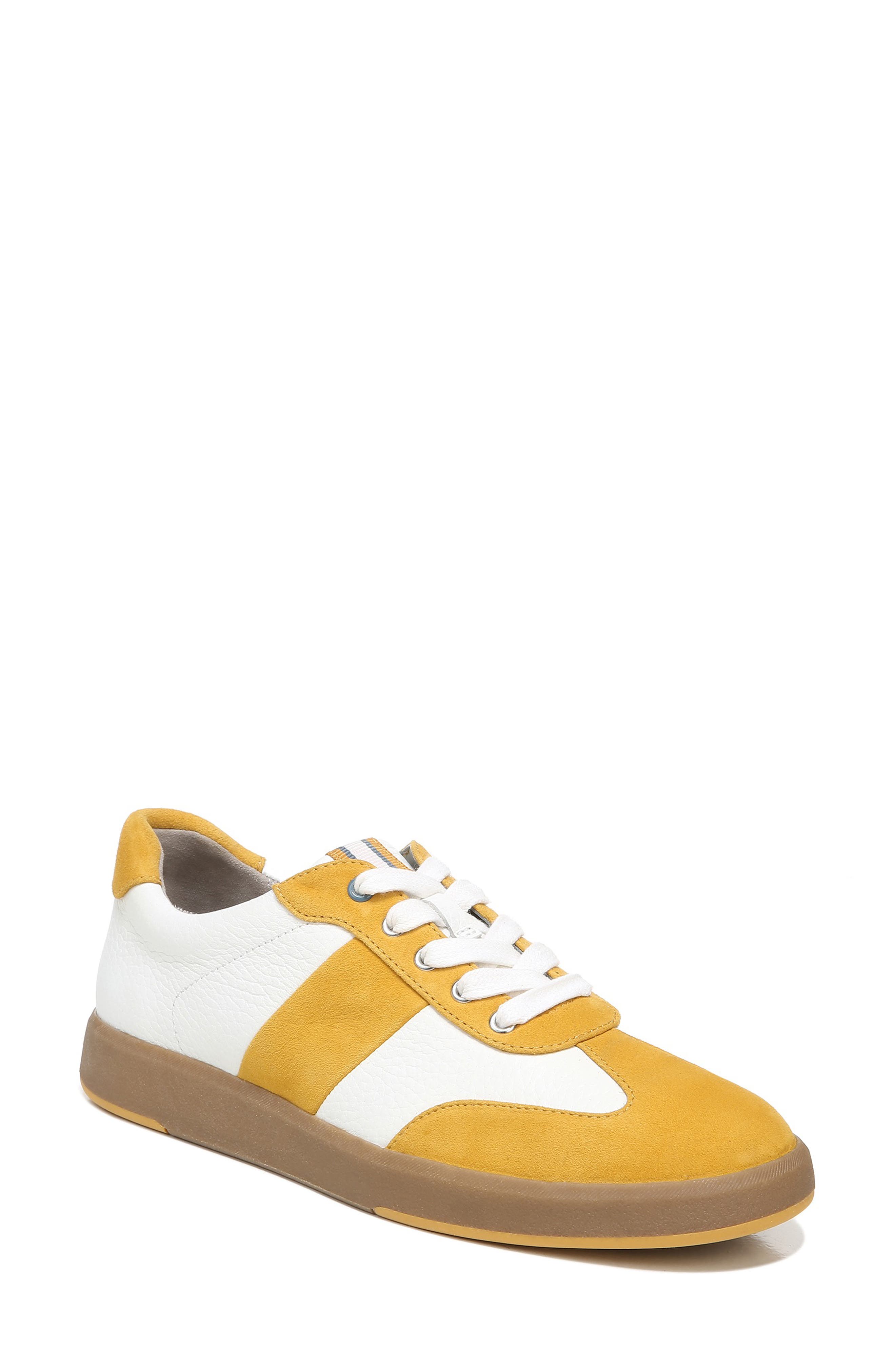 Evin Sneaker, Main, color, WHITE GOLDEN ROD