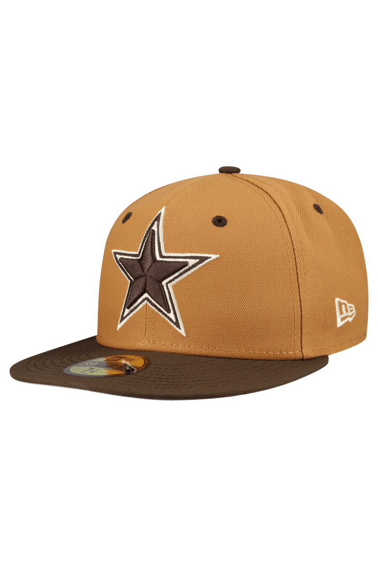 Men's New Era  Light Brown/Dark Brown Dallas Cowboys Two-Tone Walnut 59FIFTY Fitted Hat, Main, color, Light Brown