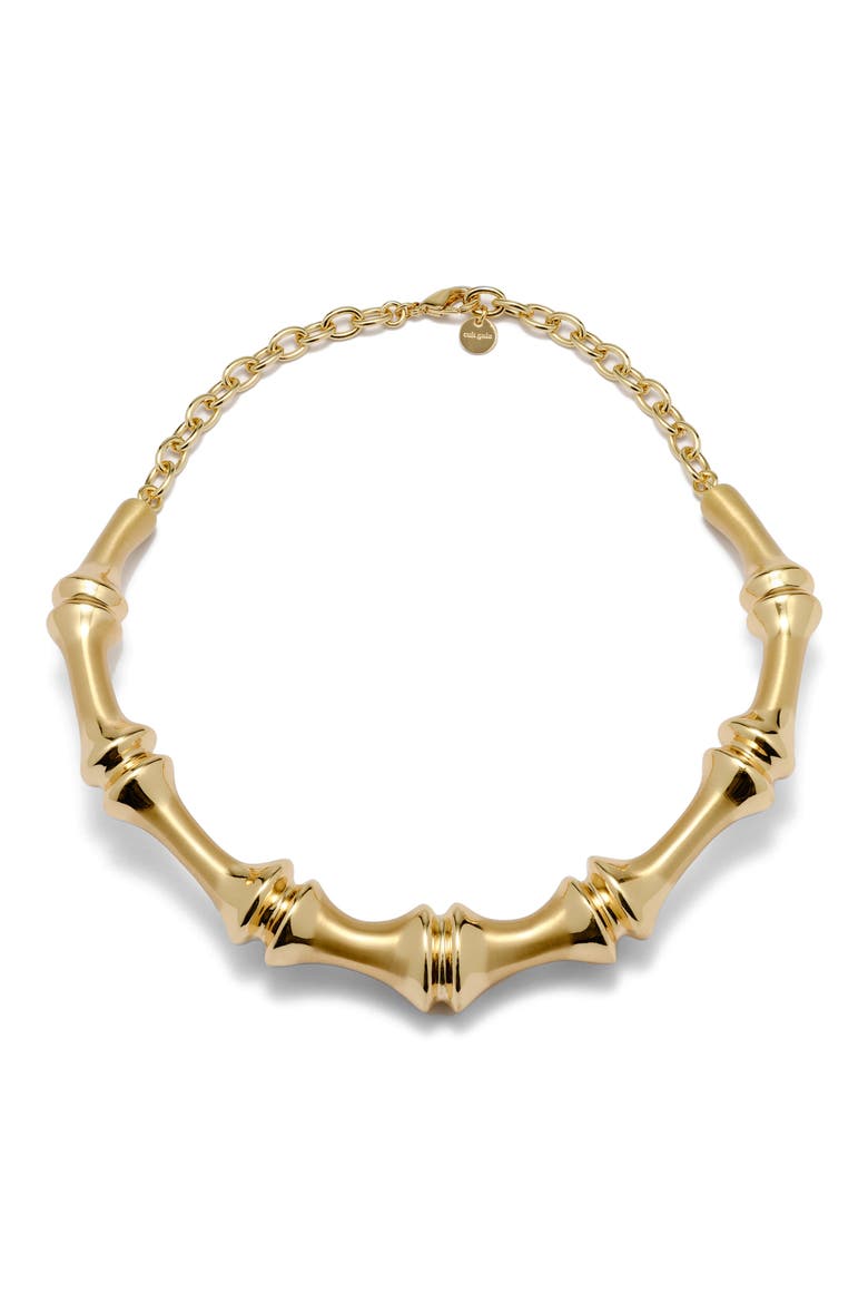 Bambu Choker Necklace, Main, color, BRUSHED BRASS