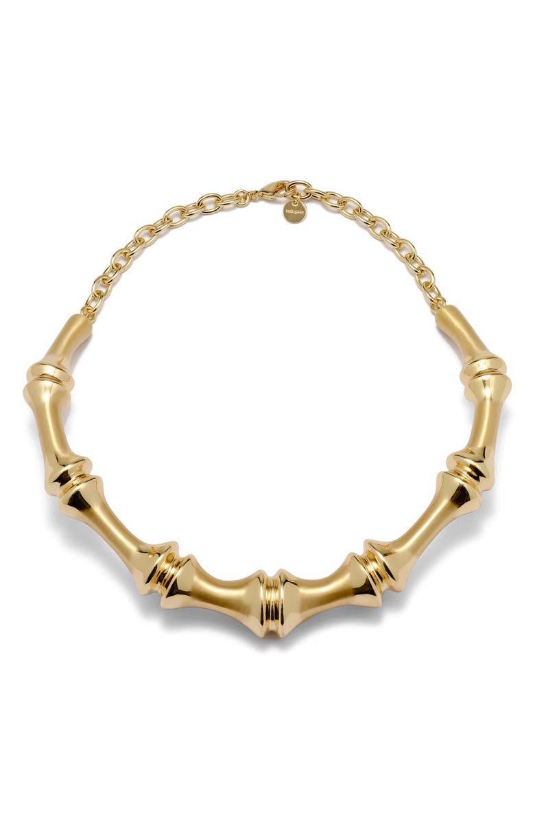 Cult Gaia Bambu Choker Necklace, Main, color, Brushed Brass