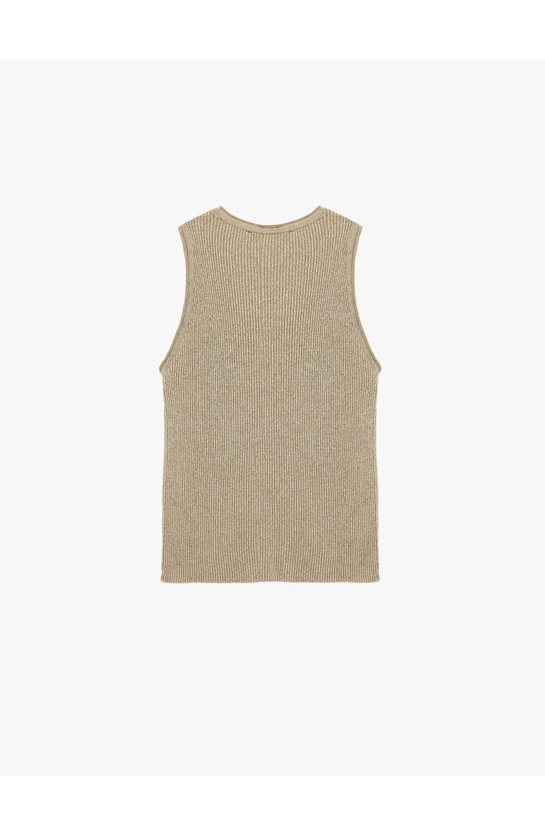 ZDNU 81041892 Ribbed Sleeveless Knit Top, Alternate, color, Beige