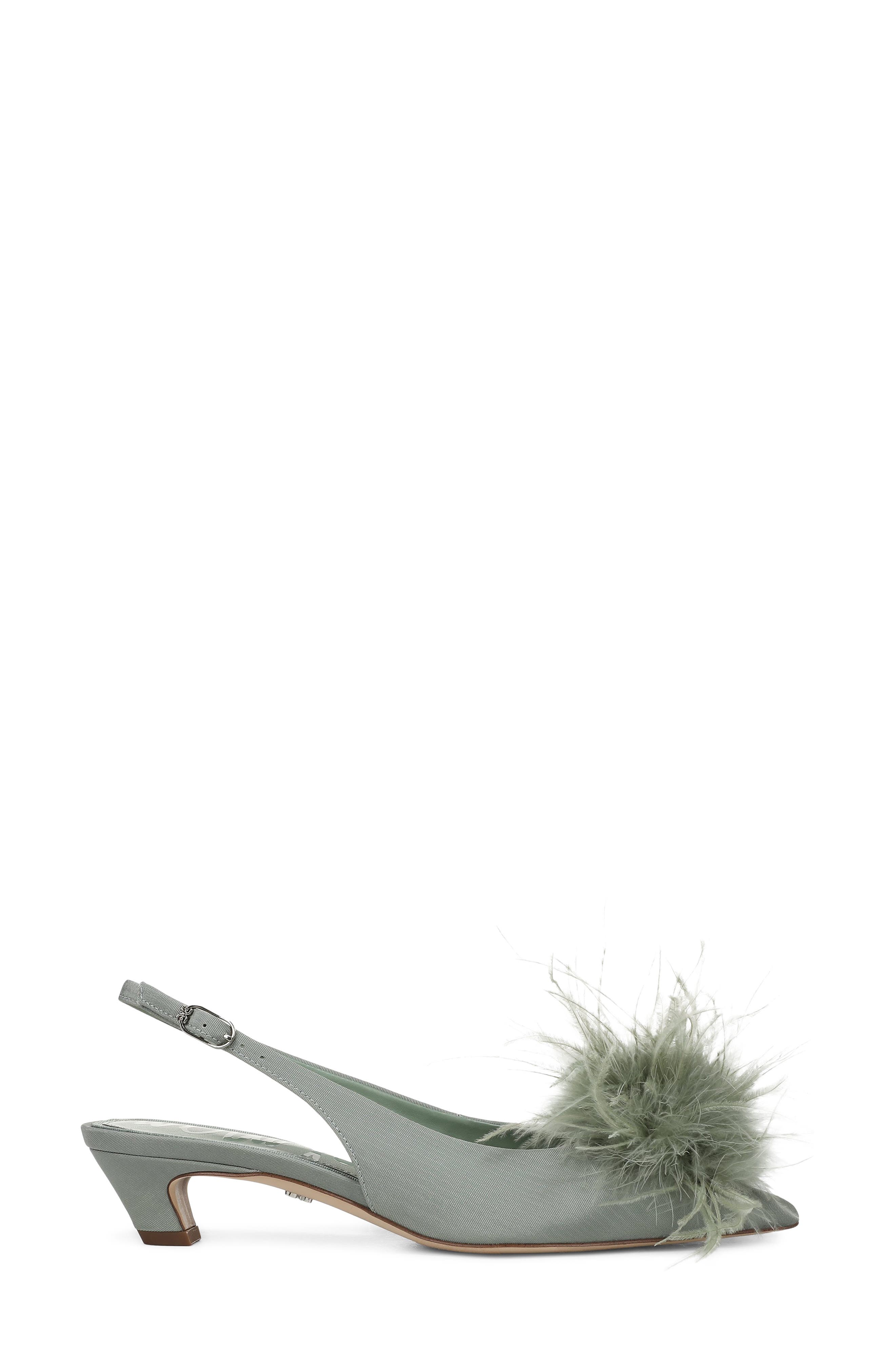 Finchfeather Slingback Pointed Toe Pump, Alternate, color, SAGE SKY