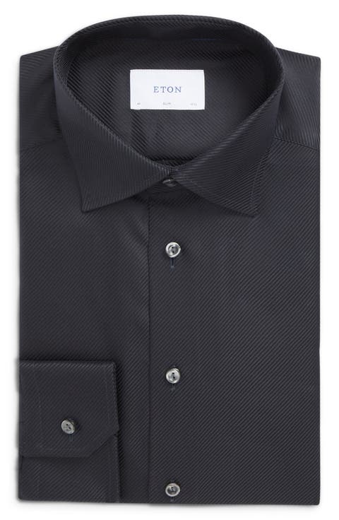 Slim Fit Cotton Twill Dress Shirt