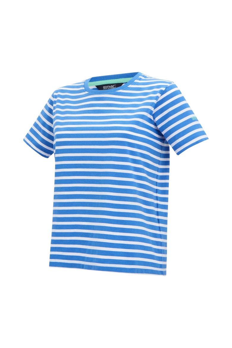 Bayletta Striped T-Shirt, Alternate, color, Sonic Blue and White