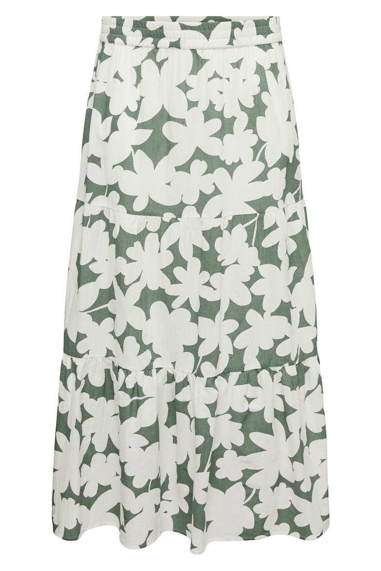 Floral Organic Cotton Maxi Skirt, Alternate, color, LAUREL WREATH