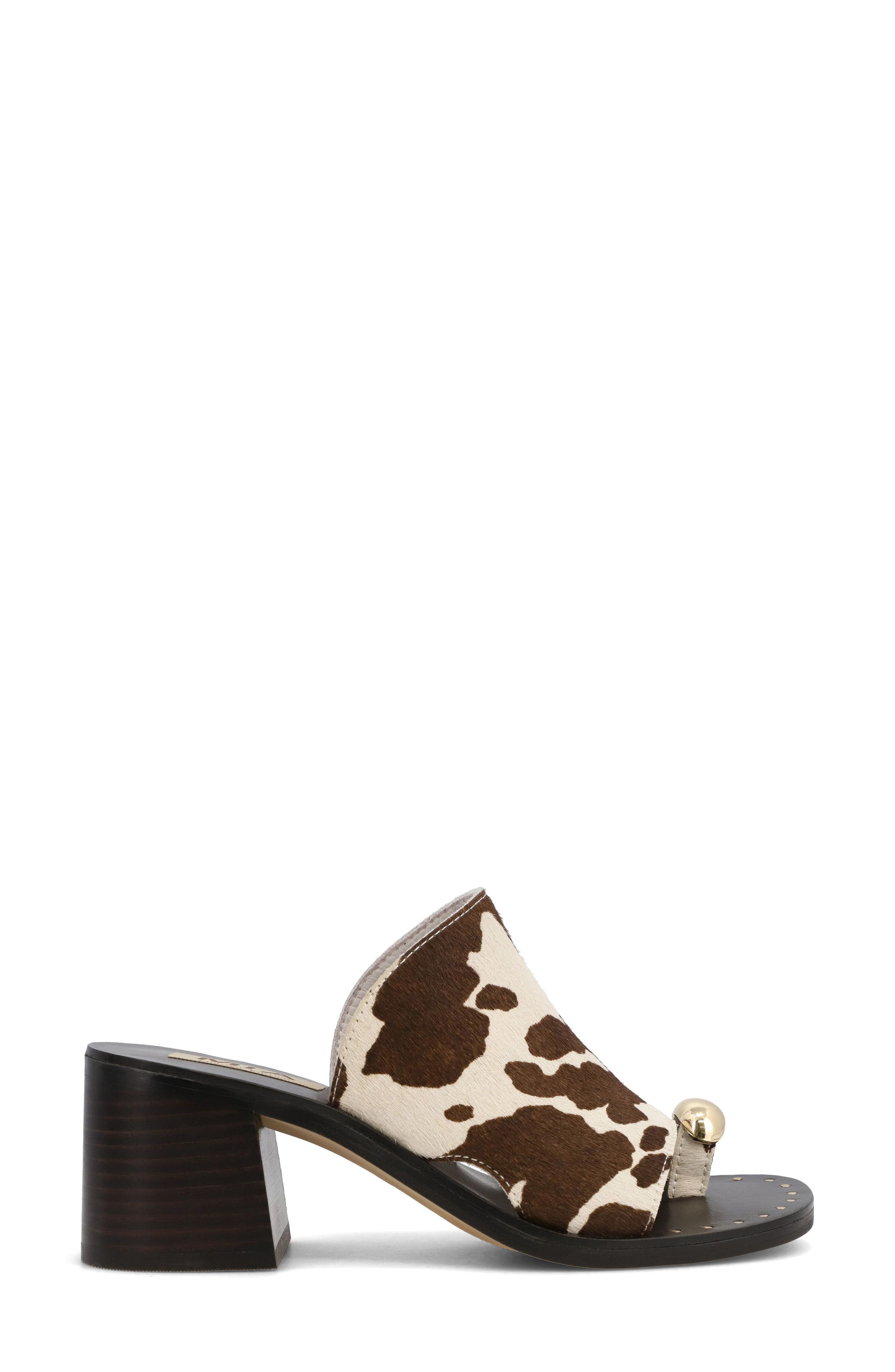 Nikita Slide Sandal, Alternate, color, COW PRINT