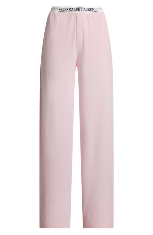 Shop Polo Ralph Lauren Logo Waistband Cotton & Modal Pajama Pants In Pink Lady