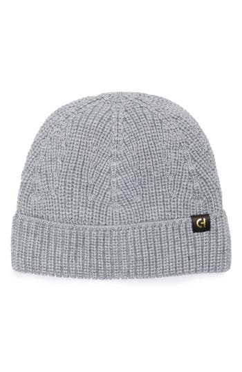Cole Haan Ribbed Cuffed Beanie In Gray