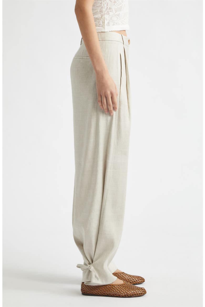 Elowen Wide Leg Linen Blend Pants, Alternate, color, DESERT
