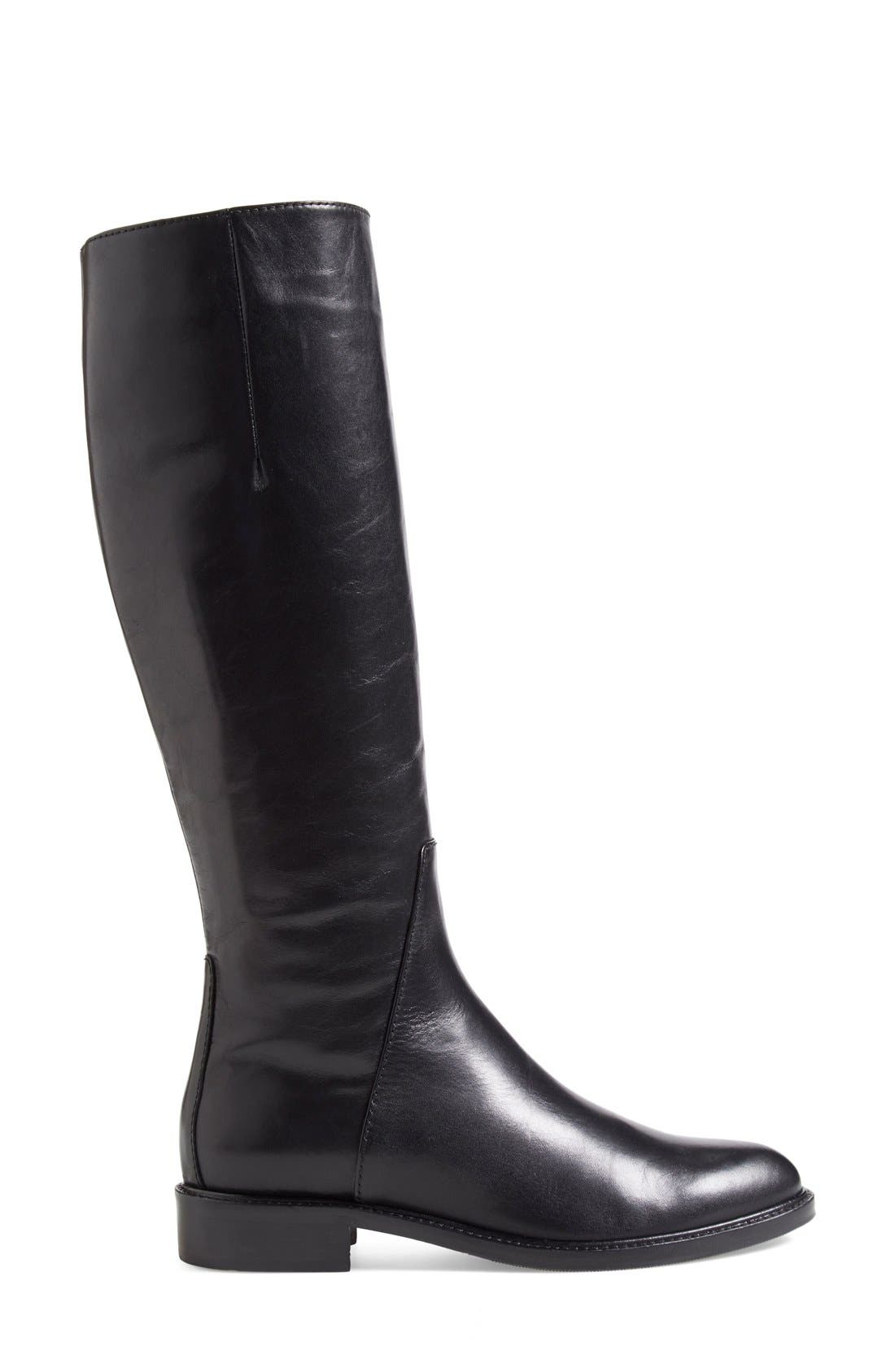 'Gaia' Weatherproof Riding Boot, Alternate, color, BLACK