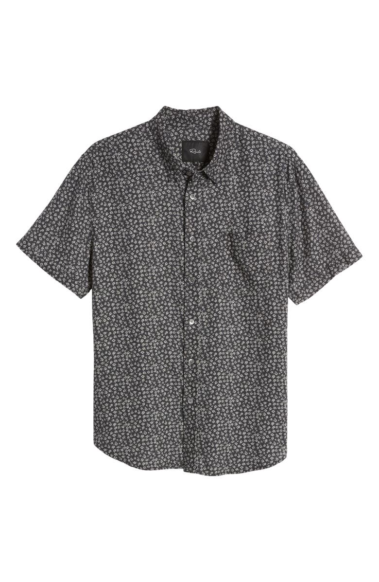Rails Carson Floral Short Sleeve Linen Blend Button-Up Shirt, Alternate, color, 