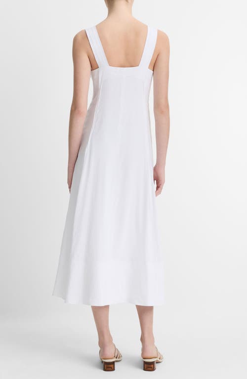 Shop Vince Square Neck Sleeveless Maxi Dress In Optic White