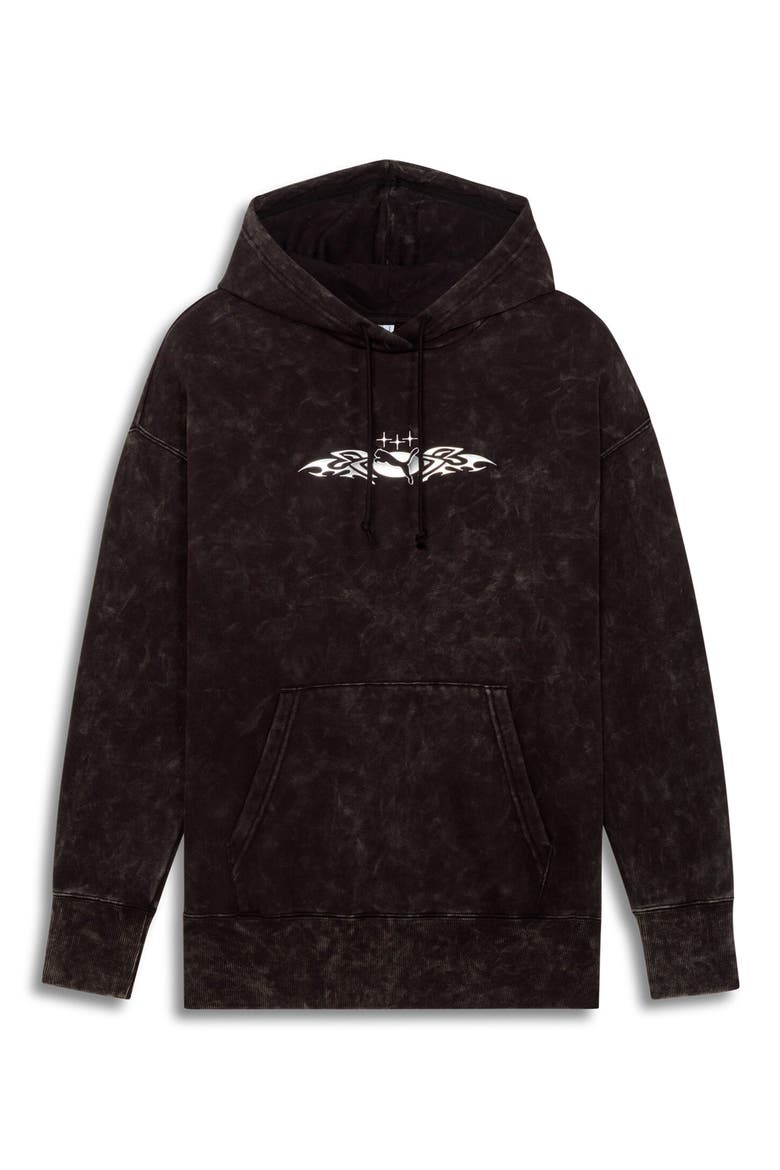 PUMATECH-X Relaxed Graphic Hoodie, Main, color, PUMA BLACK