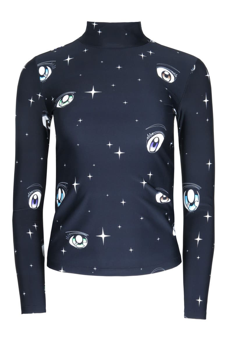 Secrets Eye Print Turtlenck, Alternate, color, GALAXY PRINT