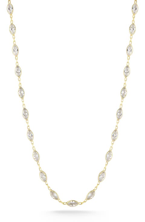 Marquise Cut Cubic Zirconia Choker Necklace