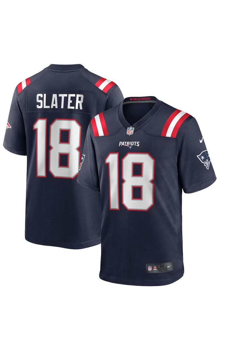 Nike Men's Nike Matthew Slater Navy New England Patriots Game Player Jersey, Main, color, 