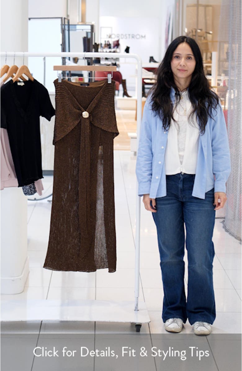 Hazel Metallic Knit Maxi Skirt, sales video thumbnail