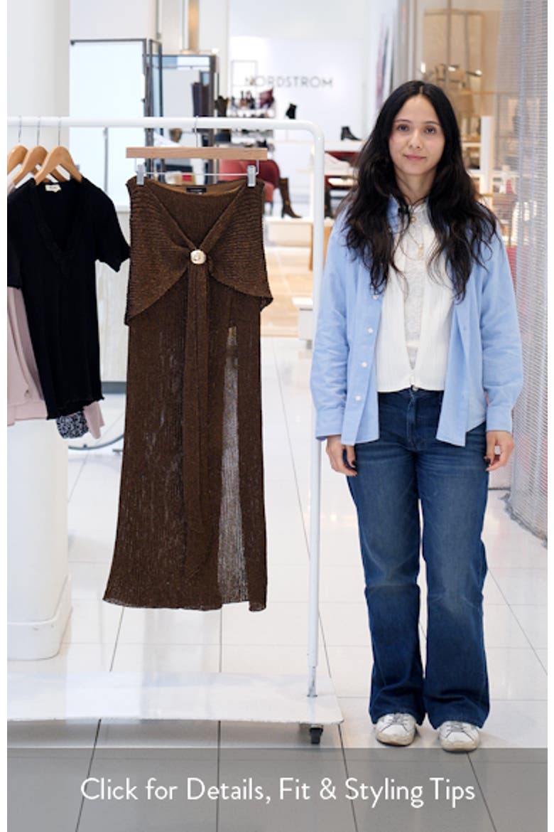 Hazel Metallic Knit Maxi Skirt video