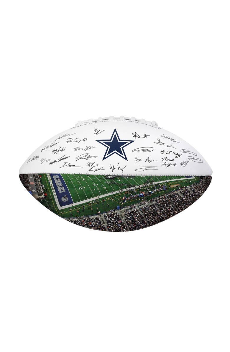 LOGO BRANDS Dallas Cowboys 2025 Autograph Signature Football, Main, color, Navy