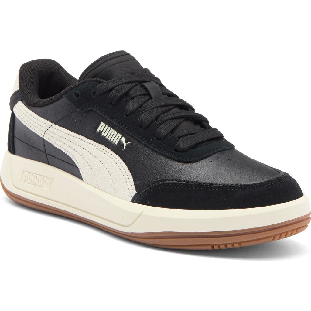 Puma Club Pearl Trainer Sneaker In Black-alpine Snow