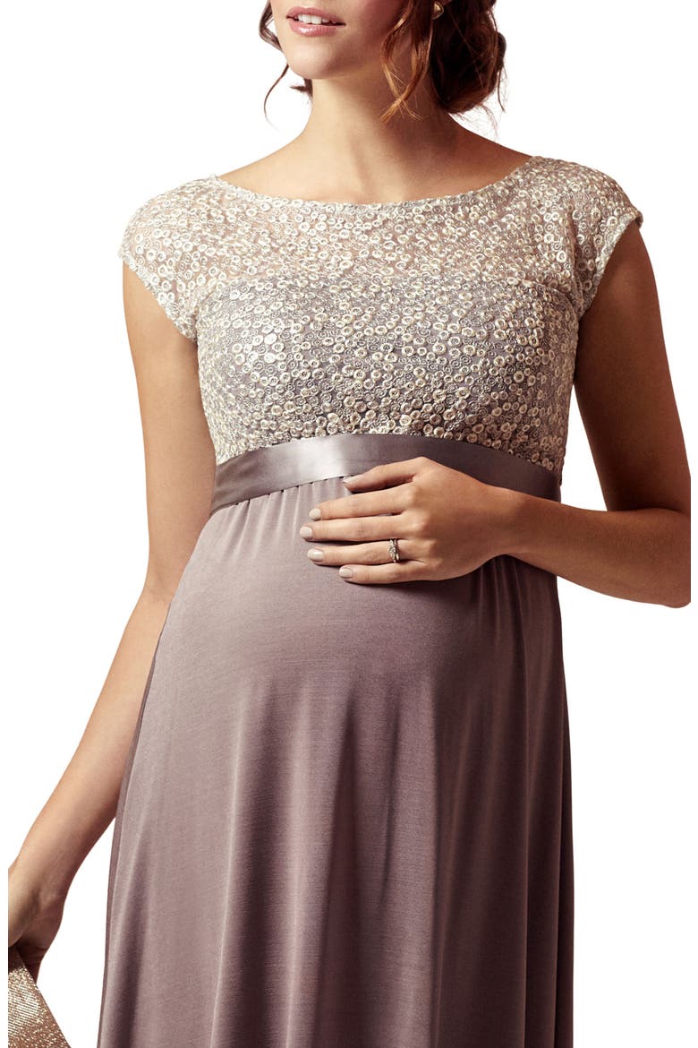 Mia Maternity Dress, Alternate, color, DUSKY TRUFFLE