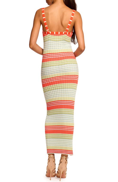 Ramy Brook Cheval Striped Midi Dress In Bright Lily Stripe