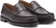 MANGO Leather Loafer